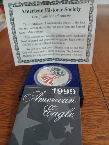 U.S. Mint American Eagle 1999 1 oz Silver Coin .999 Fine Uncertified Bullion