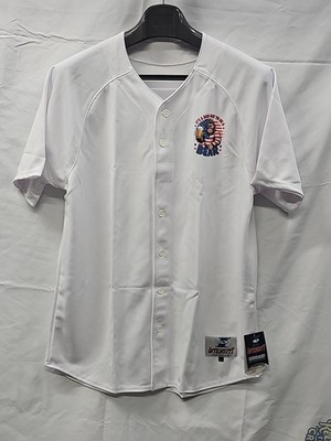 Large White Baseball jersey With Left Chest Logo ''It's A Bad Day To Be A BEAR''