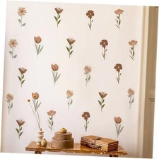 Flower Home Wall Decor Living Room 12 Sheets / 12 Pcs Flower Home Wall Decor