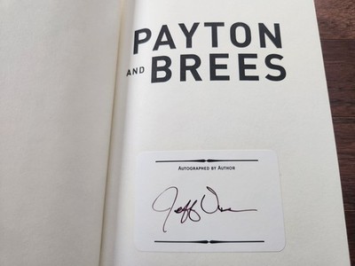 Jeff Duncan SIGNED Payton and Brees New Orleans Saints Drew Sean 1st Edition COA