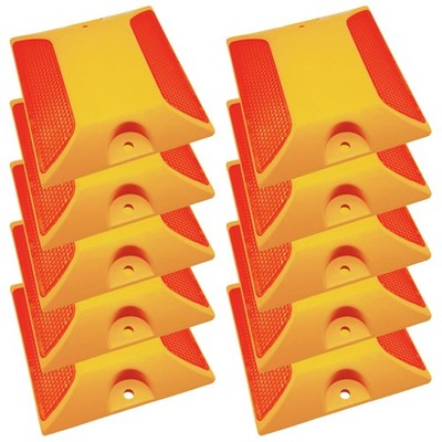 10 PCS 4x4 Inch Driveway Reflectors Road Asphalt Markers Speed Bumps Highway