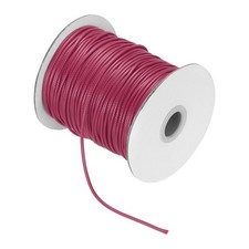 Waxed Cord 2.5mm Waxed Thread 87 Yard Wax String Leather Cord Dark Pink 