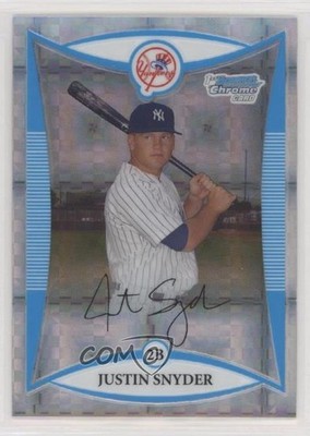 2008 Bowman Chrome Prospects X-Fractor 61/250 Justin Snyder #BCP181 sh7