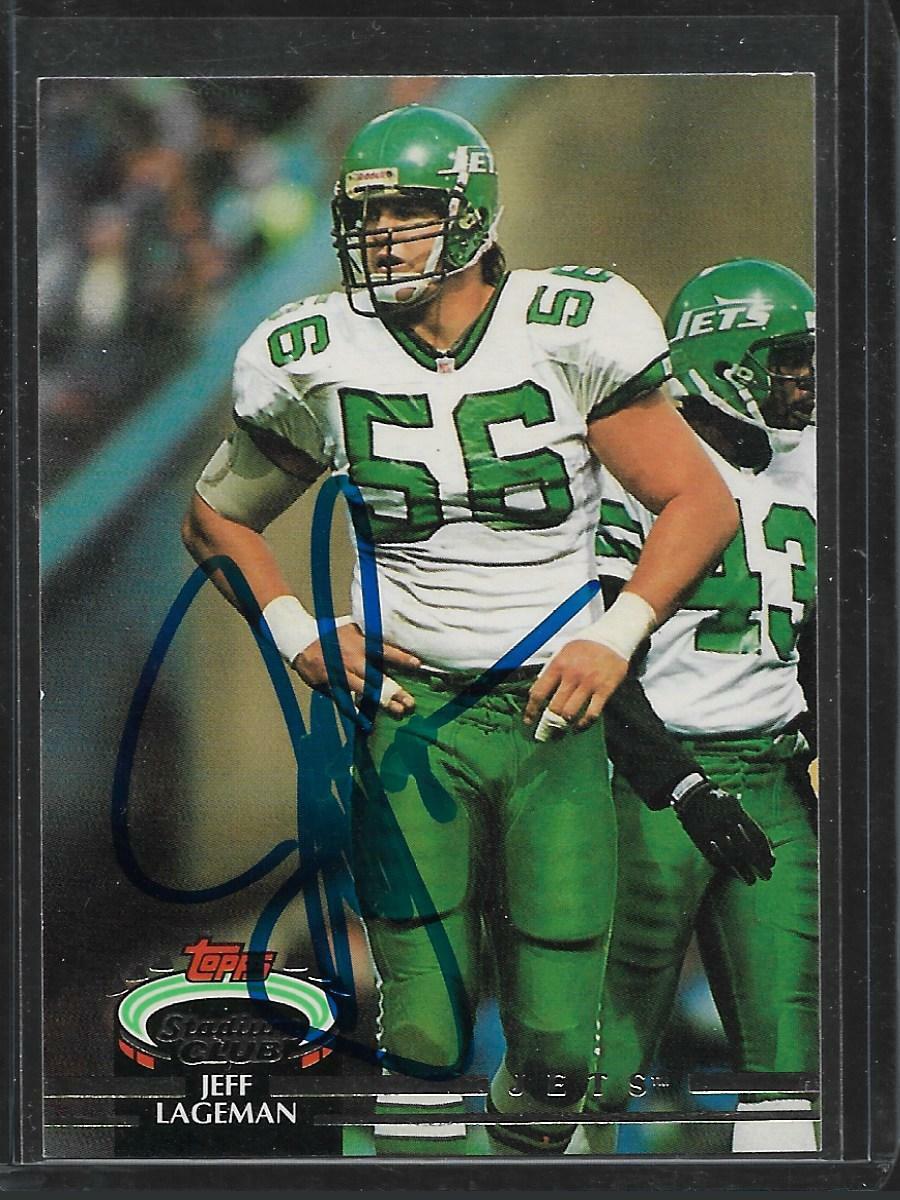 Vintage N Y Jets Ball Cap Signed By Jeff Lageman # 56 Vintage Russell Athletic New York Jets Jeff Lageman Football  main image 2