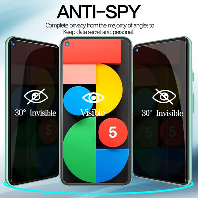 Clear Case + Anti-Spy Privacy Tempered Glass For Google Pixel 5 4 4a 5G 3a 3 XL
