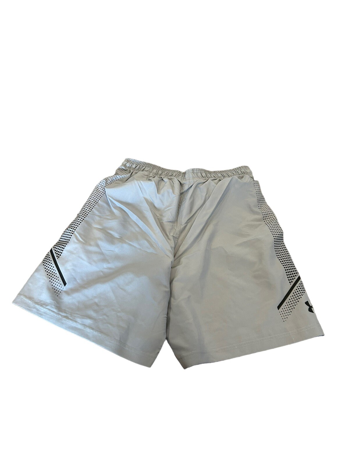 Under Armour Mens Shorts Size M Grey Elastic Waist Pockets Loose Logo