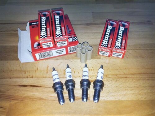 4x BRISK AOR12LGS-nc Multipoint Motor Cycle High Performance Racing Spark Plugs - 第 1/6 張圖片