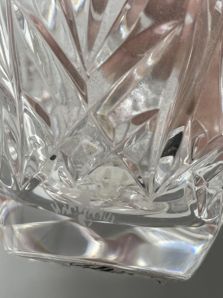 WATERFORD Crystal 5” GLENN POSY Vase 114862 Made in HUNGARY seahorse