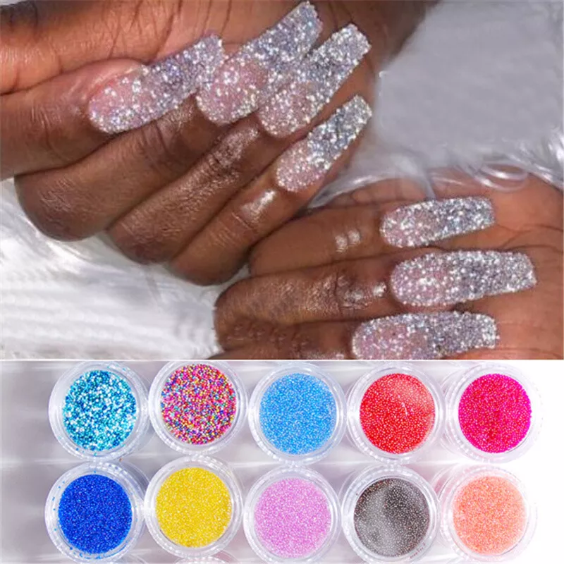 Caviar Beads Crystal Tiny Rhinestones Bead For Nail Decor Nail Art  Accessories #