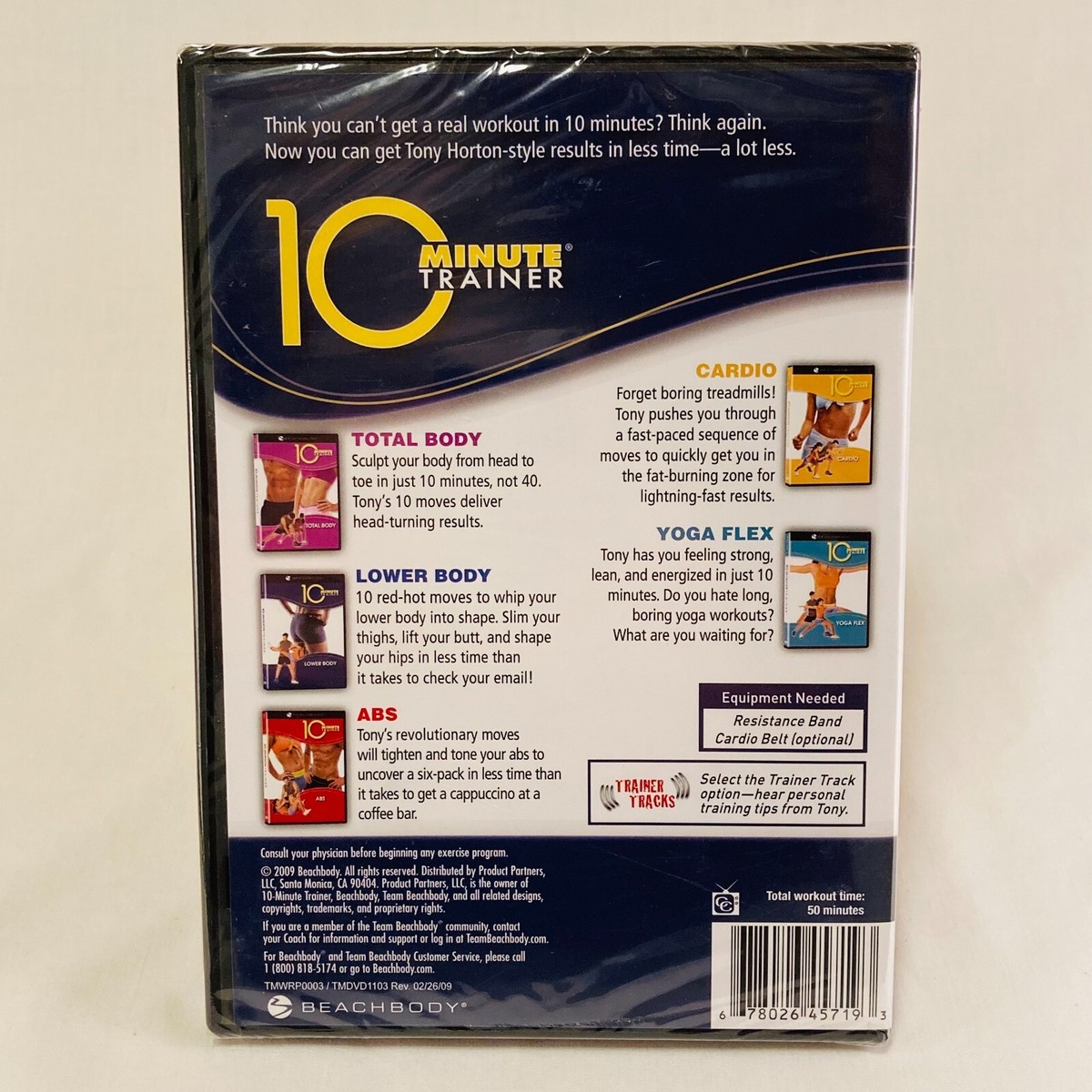 BeachBody 10 Minute Trainer DVD Includes Workouts 50 mins Bonus 2009