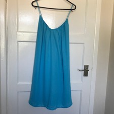 Shein Blue Dress Size 10 M Sleeveless Strappy Beach Holiday Knee Length