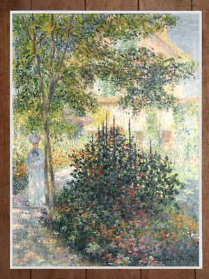 Camille Monet in the Garden at Argenteuil (1876) by Claude Monet Poster 18x24in