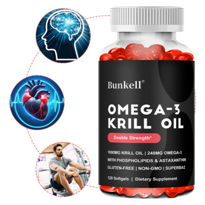 Omega-3 Krill Oil 1000 Mg with Phospholipids, Choline and Astaxanthin