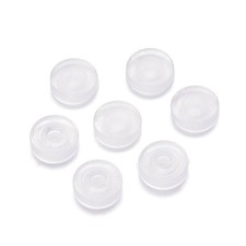 200pcs Clear Plastic Comfort Earring Pads for Non-Pierced Clip-On Earwire 7x7mm