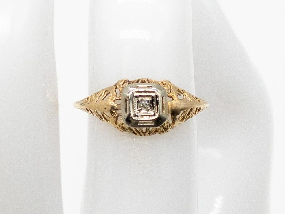 INDIAN ANTIQUE STYLE 22 K YELLOW GOLD RING NICE VINTAGE DESIGN RAJASTHAN  INDIA | eBay