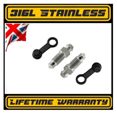 2x Edelstahl Entlüftungsbrustwarze passt 1996 Honda CB 250 2-fünfzig M8x1,25mm
