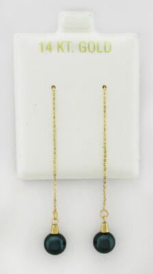 ECHTE TAHITIPERLEN OHRHÄNGER 14K GOLD *** Neu mit Etikett ***