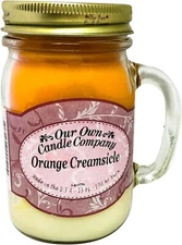 Our Own Candle Company Orange Creamsicle Scented 13 Ounce Mason Jar Candle