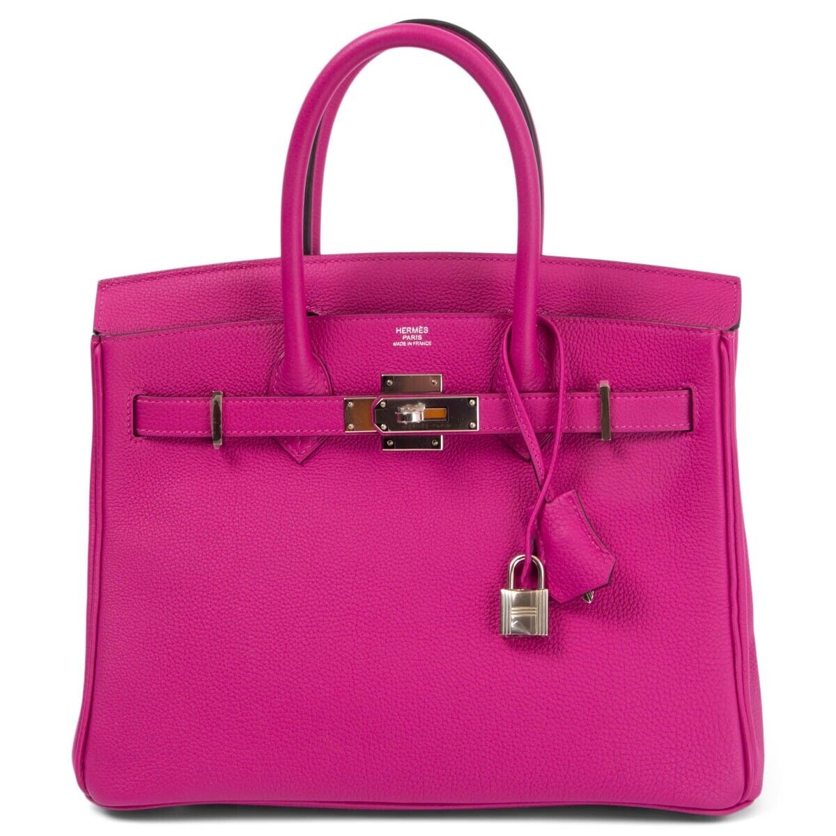 Hermès Birkin 30, Togo, Rose Pourpre PHW - Laulay Luxury