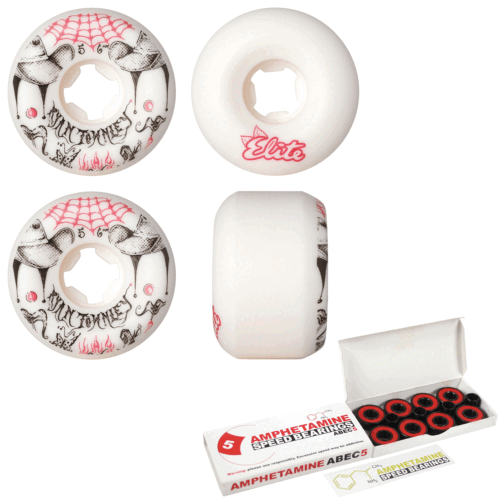 OJ Wheels Skateboard Wheels 56mm Ryan Elite Mini Combo 101A with Abec 5 Bearings OJ Wheels Skateboard Wheels 56mm Ryan Elite Mini Combo 101A with Abec 5 Bearings