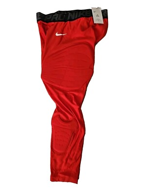 NIKE NBA Pro Hyperstrong Padded Tights Pants 3/4 Length Red Men’s 2XLT 