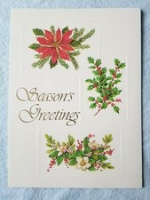 Vintage Christmas Card "Season's Greetings" 5x7 Famous Artists Made In The USA