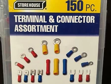 150 Pc Crimp On Wire Butt Spade Ring Connector Splice Terminal Assortment Kit