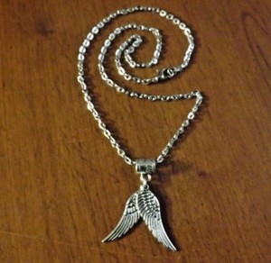 Collier Chaine Argenté 46,5 Cm Avec Pendentif 2 Ailes D'ange 30X10 Mm | Ebay