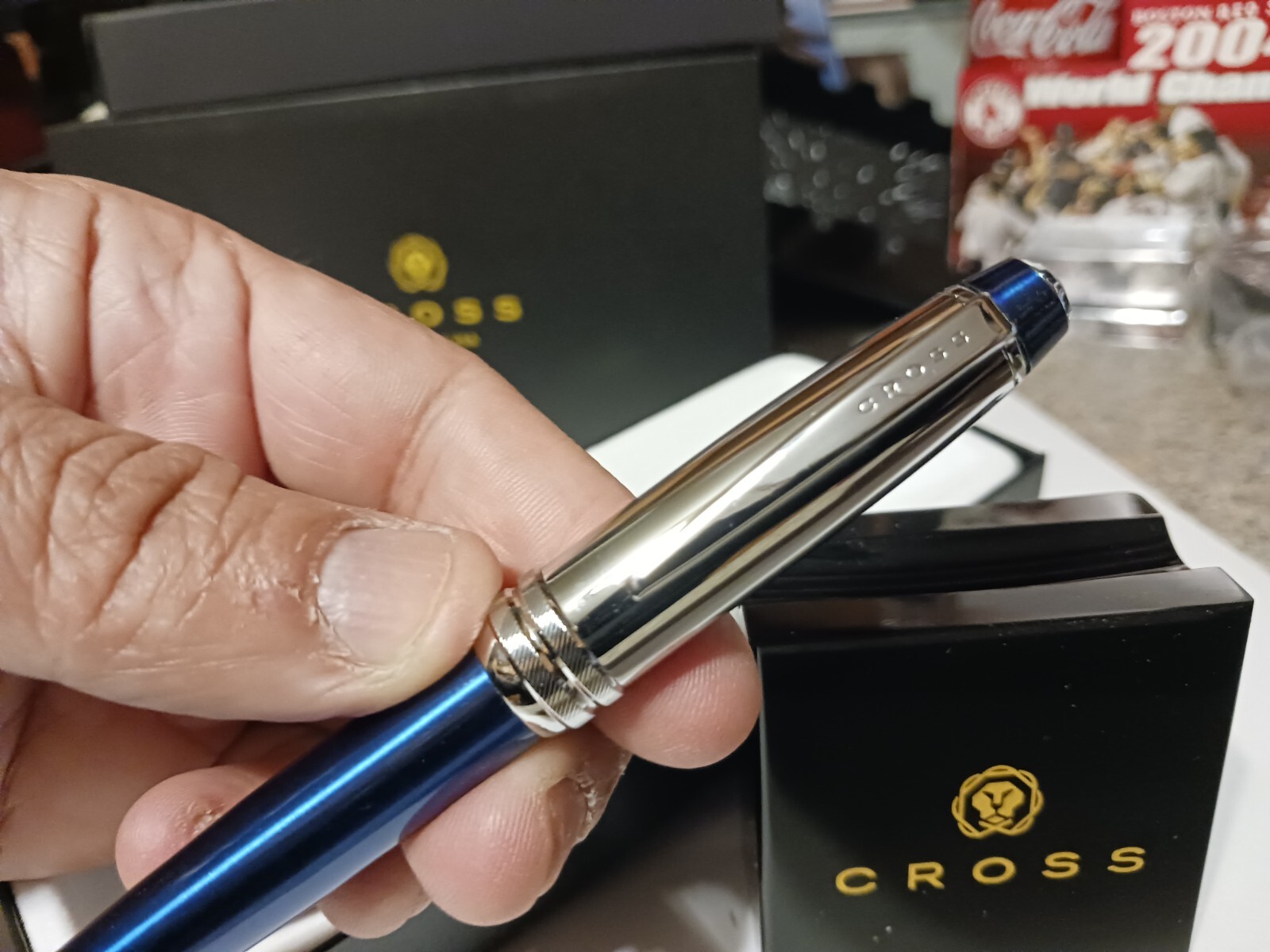 NEW CROSS BAILEY BLUE CHROME 0.9MM PENCIL $80 CHRISTMAS MENS LADIES TEACHER GIFT
