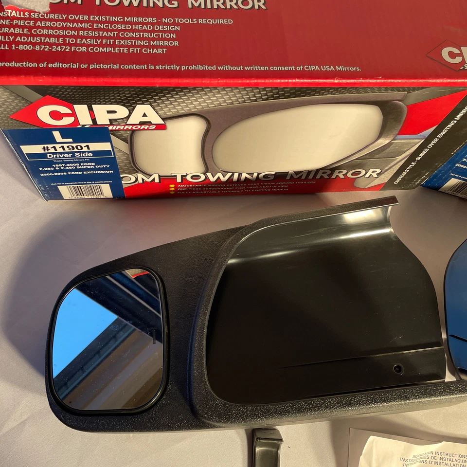Cipa Custom Towing Mirrors Set #11901 And #11902  1997-2008 Ford F250/F350 - Image 2 of 4