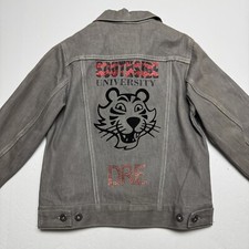 RARE Levi  s Southside University Denim Trucker Jacket In Grey Size: S 8-10 