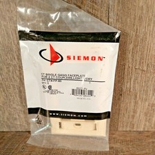 SIEMON CT SINGLE GANG FACEPLATE FOR 2 CT COUPLERS, LIGHT IVORY CT4-FP-80