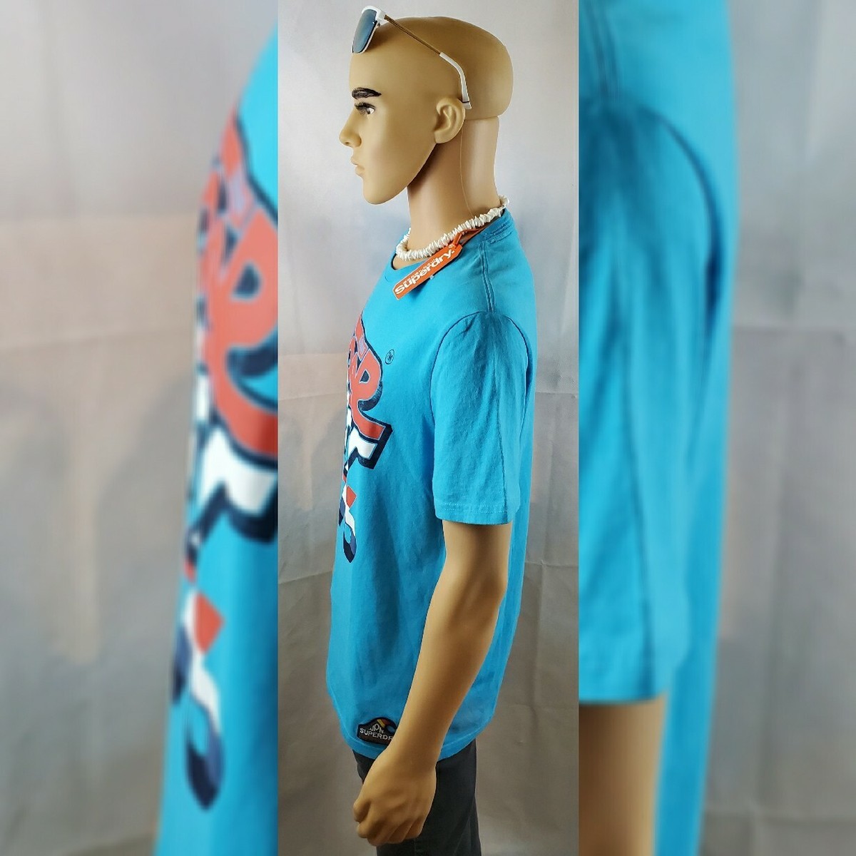 Superdry Men's Logo Japan 76 Graphic T-shirt Size XL Blue