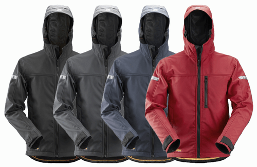 Snickers 1229 AllroundWork, Softshell Jacket with Hood - Picture 3 of 12