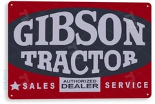 Gibson Tractor Sales Farm Equipment Tractor Metal Decor Tin Sign B612