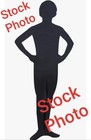 Rubies Forum Novelties I Am Invisible Black Costume Morph Body Suit, Boys M 8-10