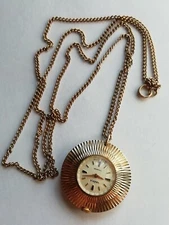 VINTAGE WOMEN'S USSR RUSSIAN WATCH CHAIKA 17 JEWELS GOLD PLATED AU5