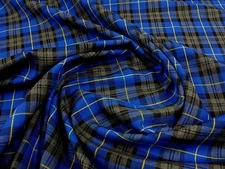 🧶Plaid Tartan Fabric–PolyViscose Material for Dressmaking&Upholstery, 150cmWide