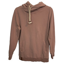 Ampersand Avenue Womans Shrimp Pink Pockets Hoodie Long Sleeve LARGE