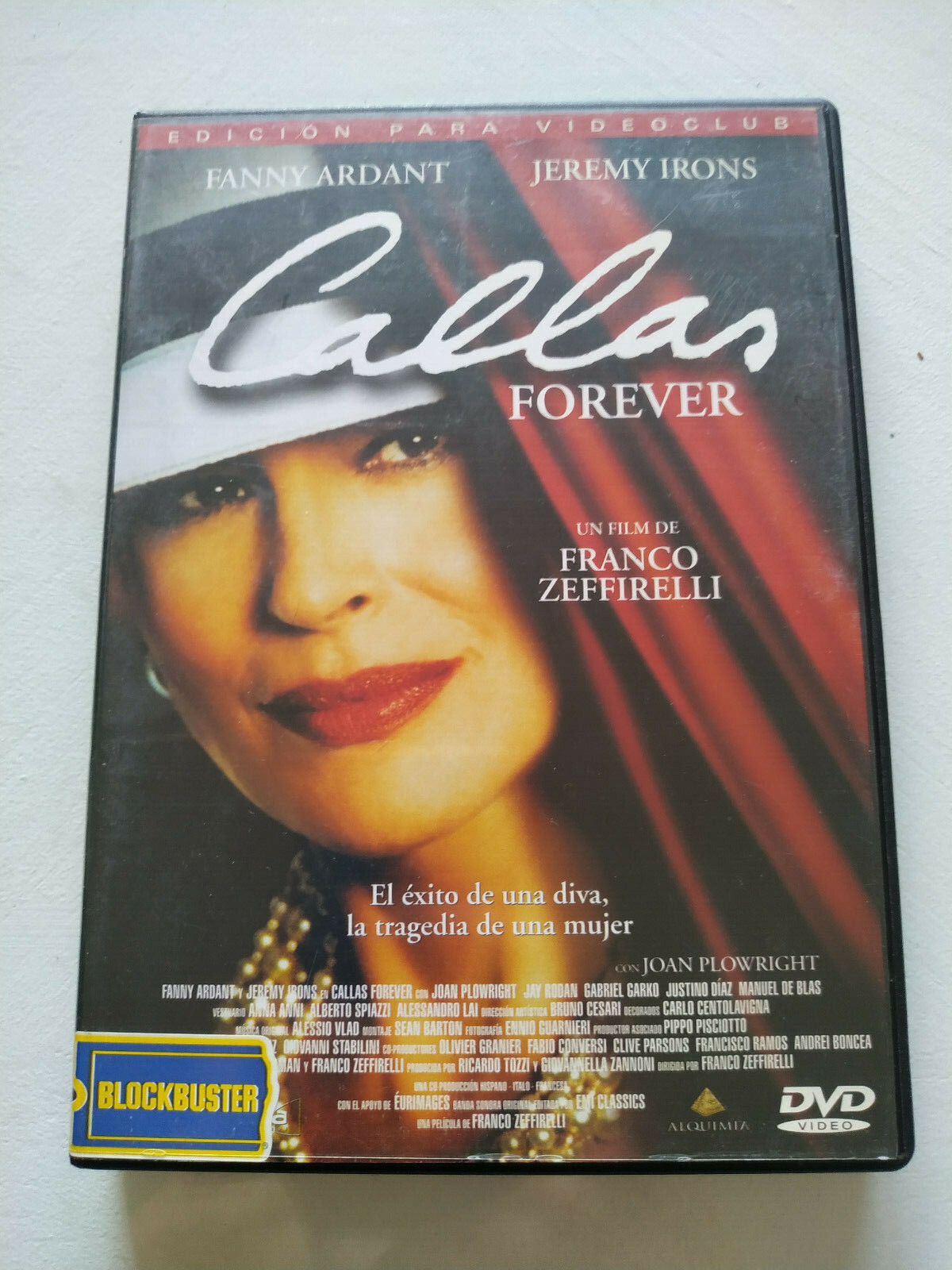 Callas Forever Fanny Ardant Jeremy Irons - DVD Spanish English French Reg 2 ESP