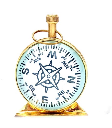 Antique Nautical Maritime Brass Table Clock Vintage Style Ship Desk - Picture 2 of 2