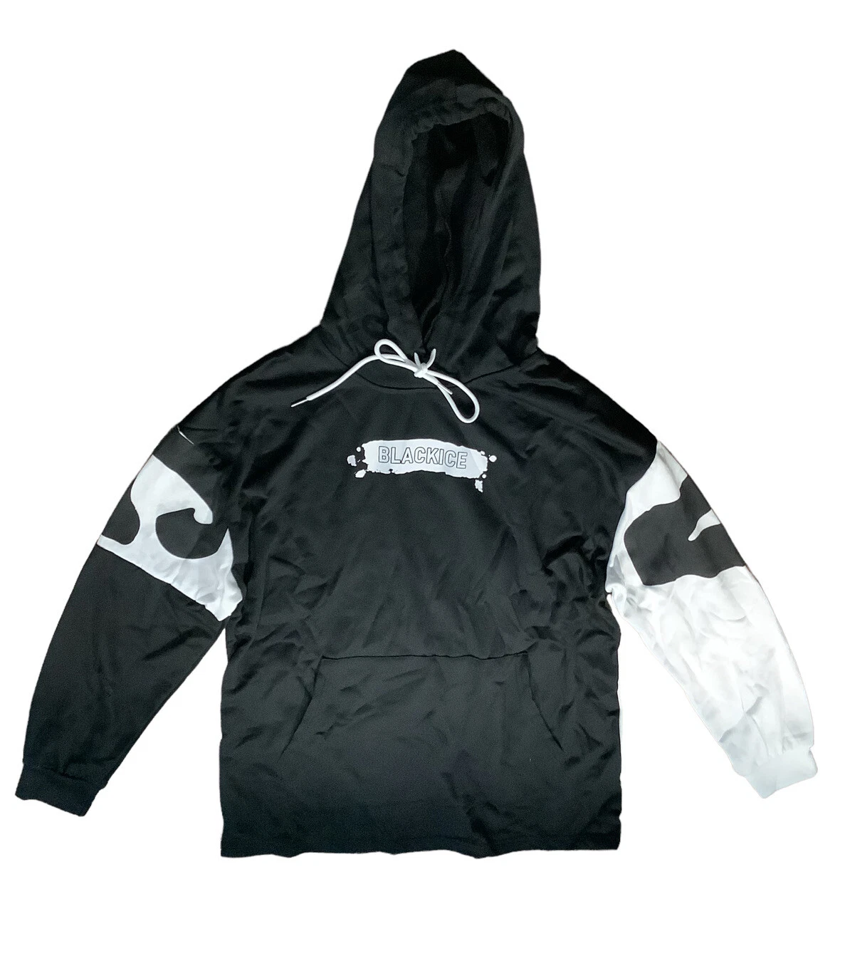 KOYYE Lightweight Color Block Hoodie Men's Sz S Black & White /w Graphics