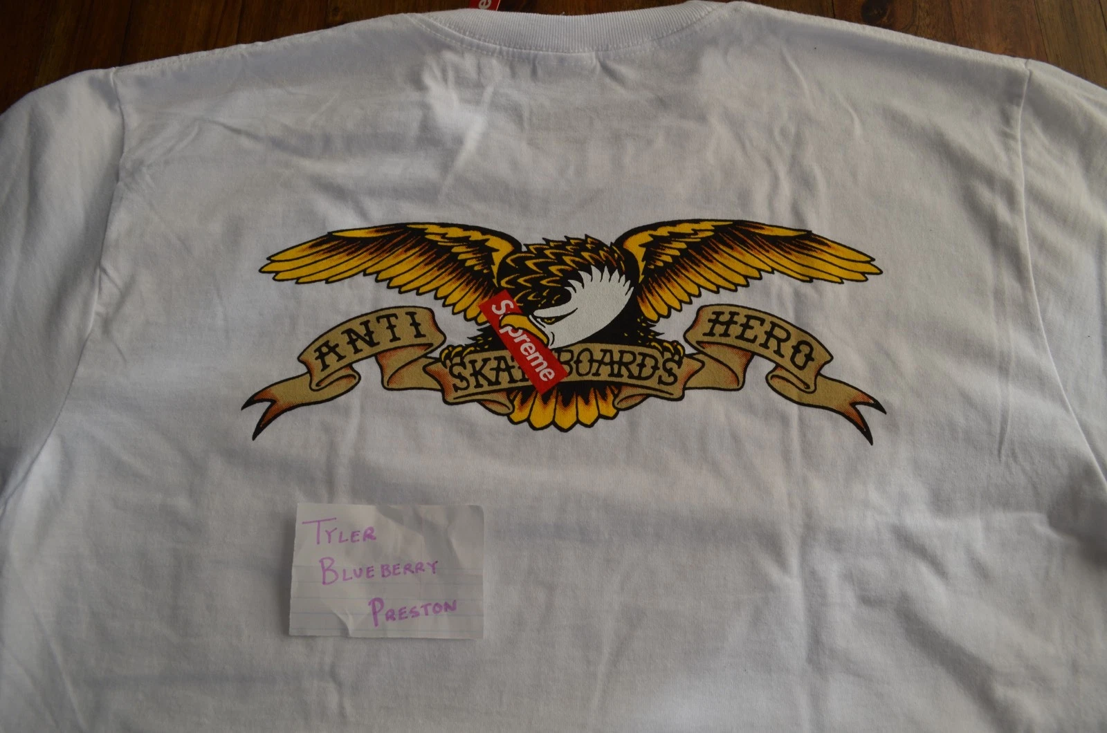 Tee de poche anti héros Supreme XL blanc S/S 2016 F/W CDG Neil Morrissey ss fw Ali S