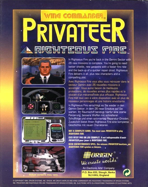 Wing Commander: Privateer PC Mac Game 1993 Righteous Fire Included Windows 10 11 - Image 3 of 3