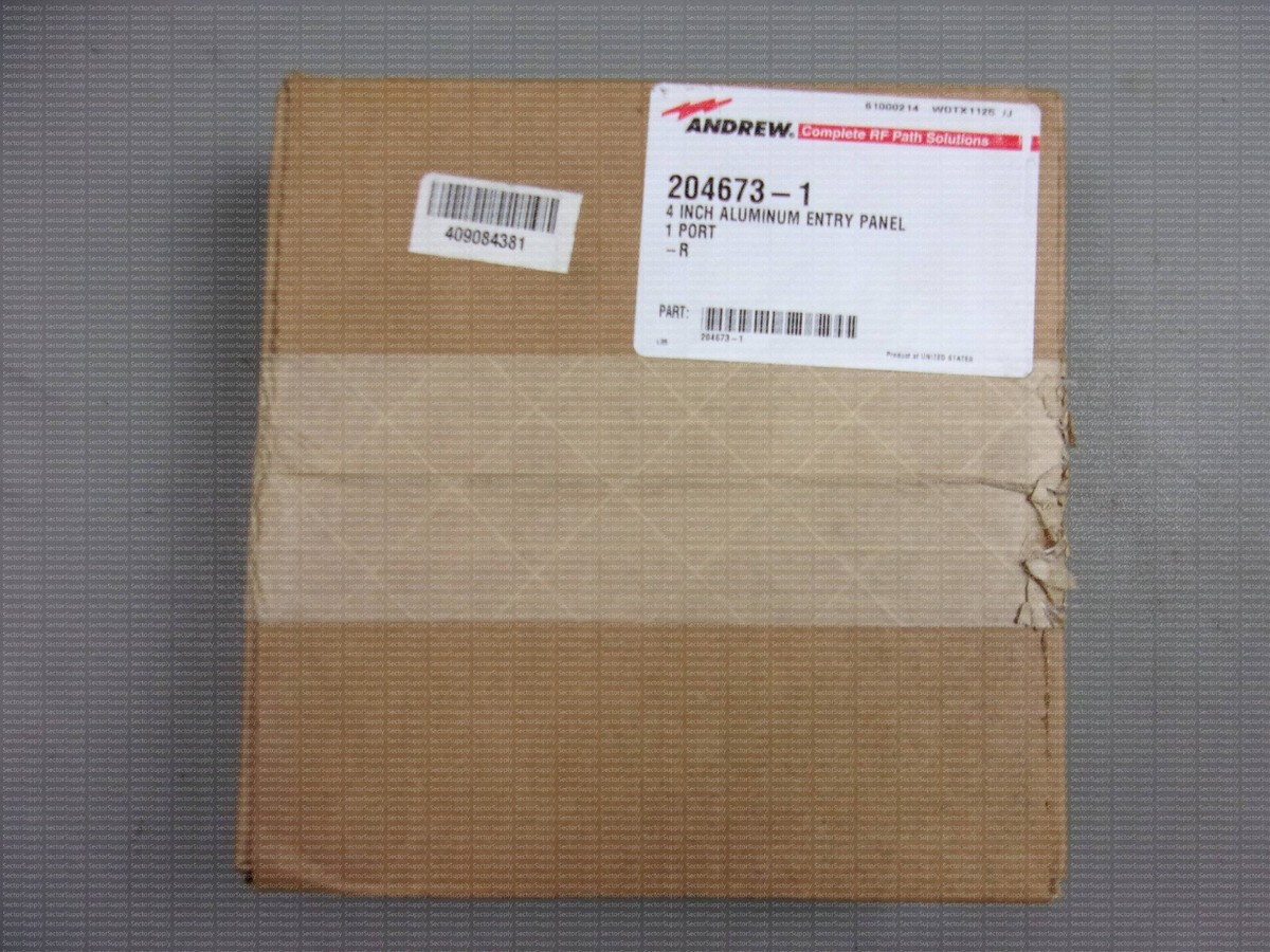 NEW 204673-1 ANDREW CORP COMMSCOPE 4 INCH ALUMINUM ENTRY PANEL | eBay
