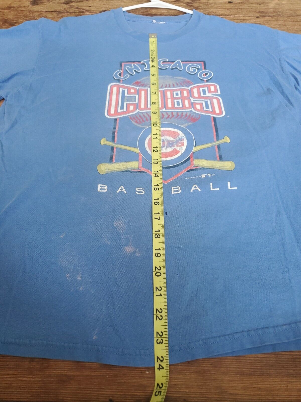 Vintage Mens 1995 Chicago Cubs Baseball Blue T Sh… - image 6