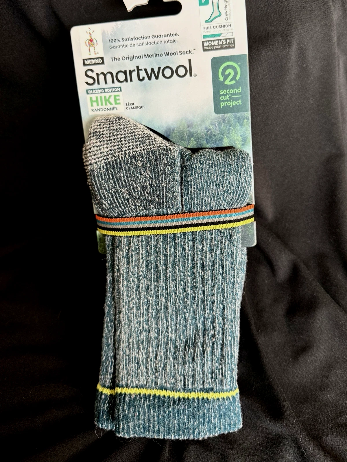NWT Smartwool Women S Socks Merino Wool Blue FULL CUSHION Hiking Crew Height NEW