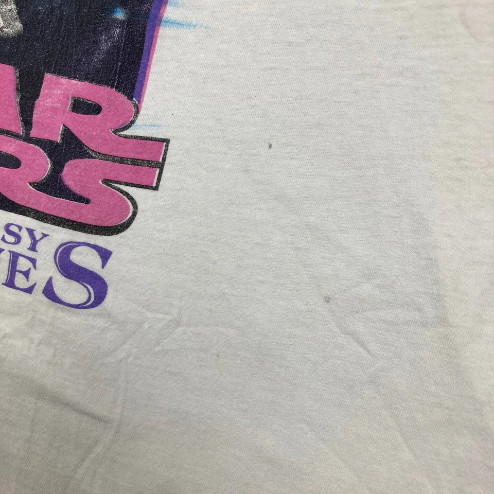 Camisa De Colección Star Wars Para Hombre L Blanca La Fantasía Continúa Puntada Única Camiseta Años 90 Foto 4 de 4