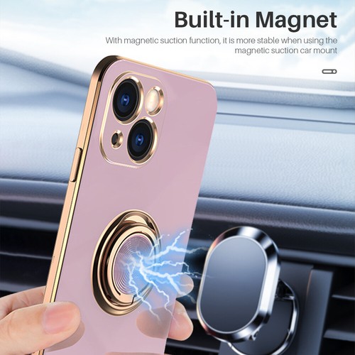 Plating Magntic Stand Case for iPhone 16e 16 15 14 13 12 11 Pro Max XS 8 7 Plus - Zdjęcie 3 z 15