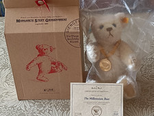 Rare Unopened Steiff Millennium Bear 1999-2000 w/ Tags, Original Box and COA